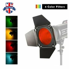 UK BD-04 Barn Door Honeycomb Grid with 4 Color Filter for Standard Reflector