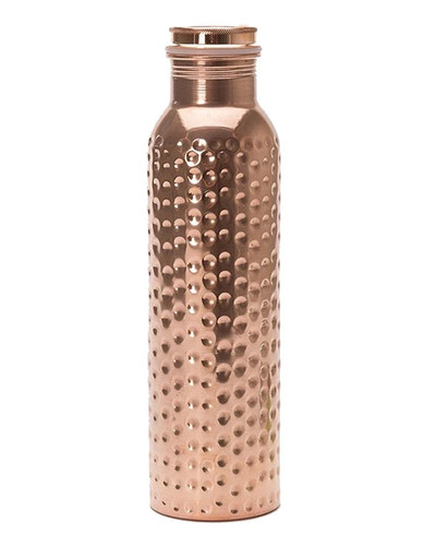 Hammered copper water bottle - hammered,