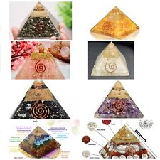 Chakra Healing Pyramid Orgonite Crystals Energy Gemstone EMF Protection Reiki