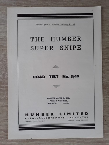 Humber super snipe - humber, road