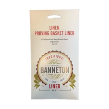 Eddingtons Round Banneton Liner Set Of 2 - Bread Basket Cover - Linen - 750g