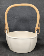 Royal Creamware Classics ~ Oval Dish with Wooden Handle ~ Fine China