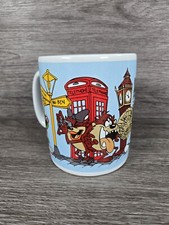 Looney Toons London Large Mug Cup Tweety Pie Bugs Taz Warner Bros Ceramic 1996
