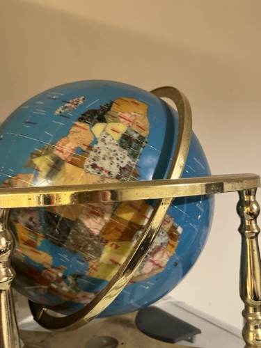 Retro marble world globe - marble,