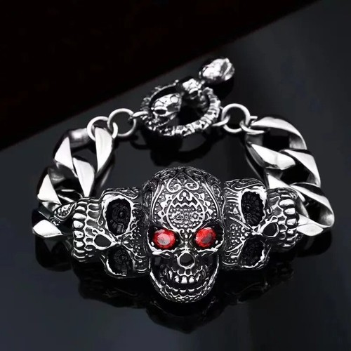 Death head skull - bracelet, mens