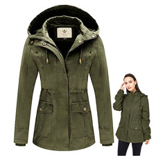 Womens Hooded Parka Jacket