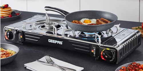 Portable double burner gas - portable,