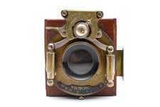 Antique Rochester 4x5 Rapid Rectilinear Brass Lens, Bausch & Lomb Victor Shutter