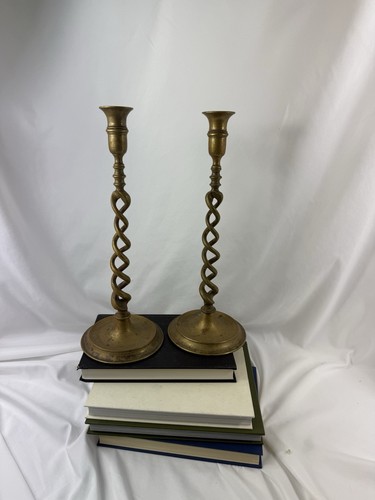 Antique brass barley twist - antique,
