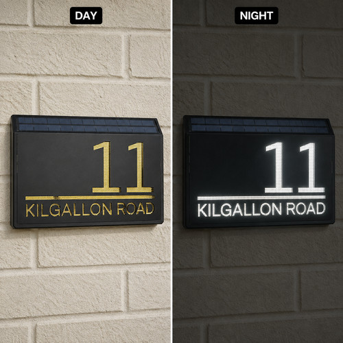 Personalised door number sign - door,
