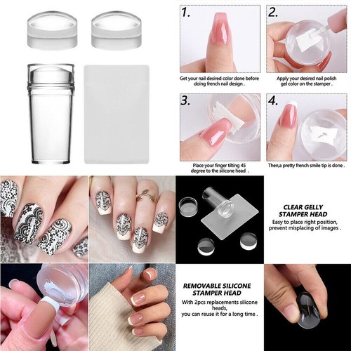 Nail stamper kit - stamper, clear