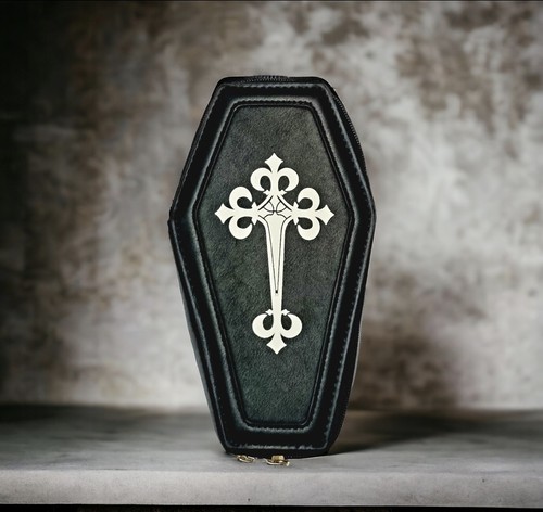 Gothic coffin crossbody bag - coffin,