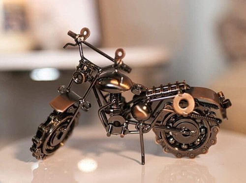 Motorbike bronze ornament - bronze,