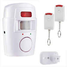 Wireless PIR Motion Sensor Alarm With 2 Remote Home Garage Controls Shed Caravan