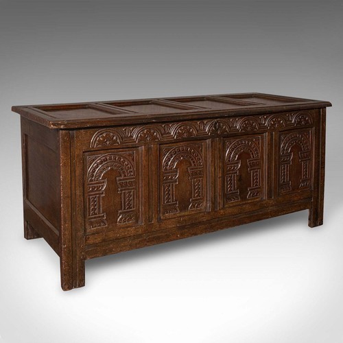 Large antique coffer english - large,