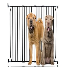 Bettacare Dog Gate, Eco Screw Fit Tall Gate White Black Grey Range 70cm - 140cm