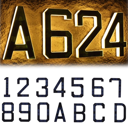 Solar led house - numbers, &