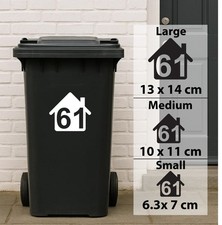 Personalised Wheelie Bin Stickers – Custom House Number Dustbin Labels