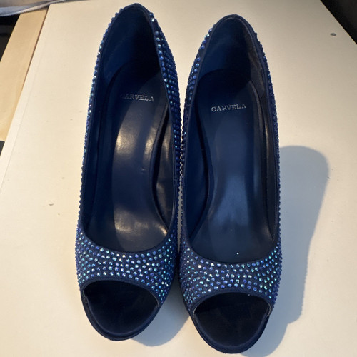 Carvela blue faux suede - blue,