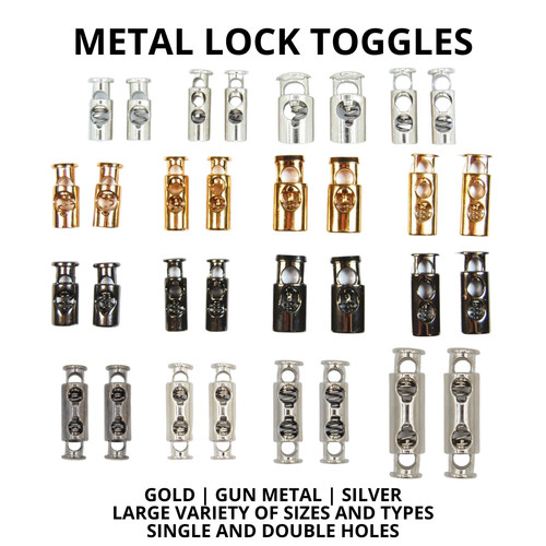 Metal cord stopper lock - cord, toggle