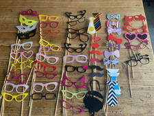 Party Props Photo Booth Glasses Tie Birthday Wedding Selfie Photography x 55