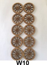 10 X OLD CART WHEELS 60MM LASER CUT WOODEN MDF CRAFT SHAPES WHEEL DECORATION