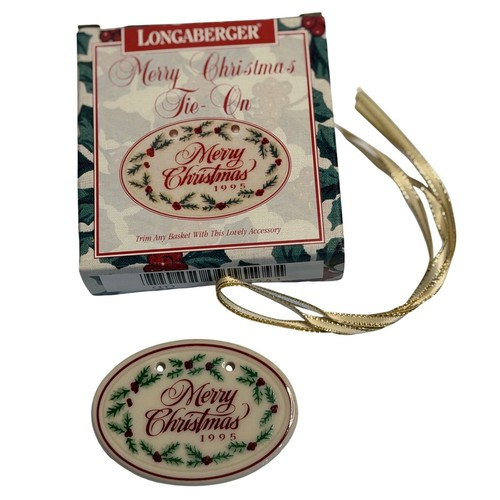 Vtg longaberger basket tie - vtg, tie-on