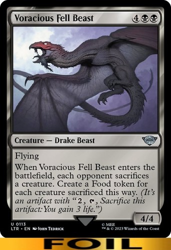 Voracious fell beast foil - voracious,