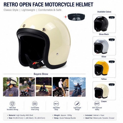 Vintage motorcycle helmet jet - vintage,