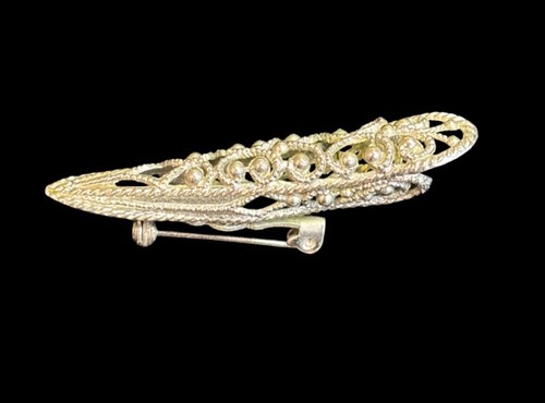Vintage silver tone filigree - silver,