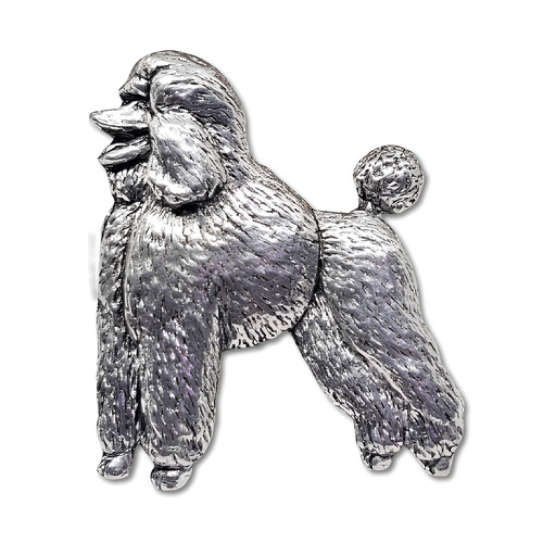 Standard poodle pin badge - poodle,
