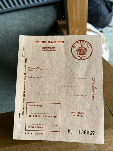 Replica ration book copied - ration,