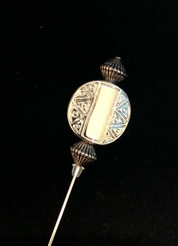 Long handmade silver hatpin - handmade,