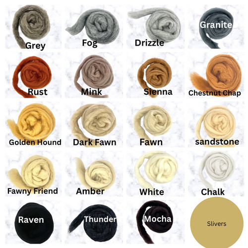 Corriedale wool sliver - wool,