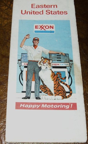 1974 exxon oil road map - road,