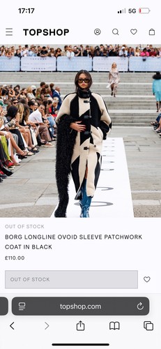 Topshop patchwork coat sold - patchwork,