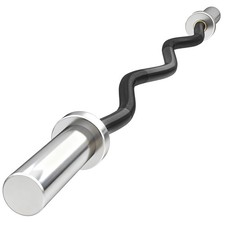 SPORTNOW 4ft Olympic EZ Curl Bar, Barbell Bar for 2" Weight Plates