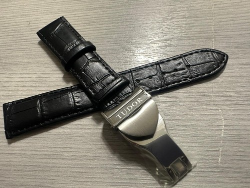 Tudor strap black - , leather