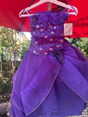 Girls purple party bridesmaid - girls,