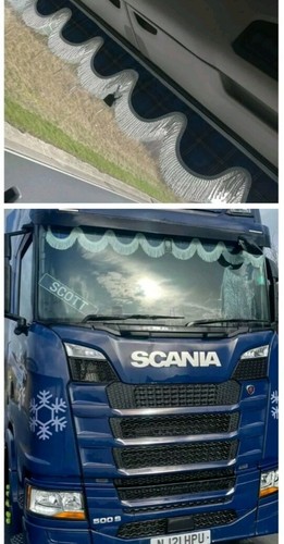 Truck pelmet tartan - truck, man