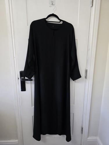 Black abaya large size - black,