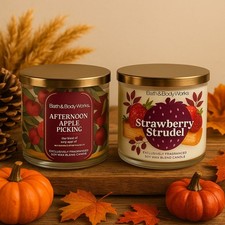 FINAL STOCK 🍁 Bath & Body Works 3 Wick Candles 🎃 Fall 2025 Collection