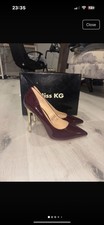 Kurt Geiger Women's Shoes Size 6 Miss Kg Wine Red Leather Heels Brand New In Box
