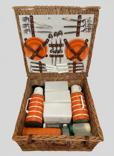 Vintage optima picnic basket - vintage,