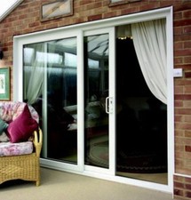 UPVC White Sliding Patio Doors / 2290mm x 2090mm / FAST DELIVERY