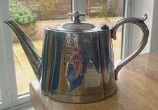Silver Plate Vintage Edwardian Floral Teapot TL &SS  Steam Vents 466g