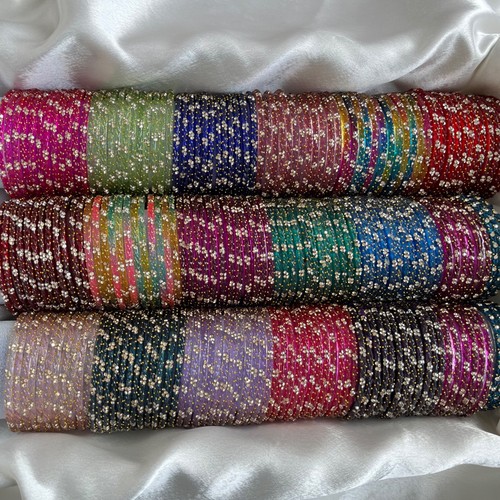 Glass bangles set - glass,