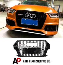 Audi RSQ3 Style Q3 SQ3 Front Main Grille Gloss Black Honeycomb Mesh Grill 13-16