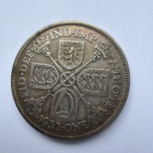 1932 king george one florin - george,
