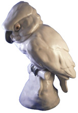 Antique Schwarzburger Werkstatten Porcelain Cockatoo Figure Figurine Bird German